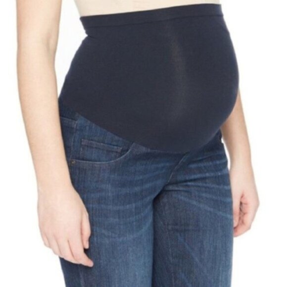 Oh Baby by Motherhood Maternity Womens Dark Wash Pockets Jean Capris Sz S New - Picture 5 of 9